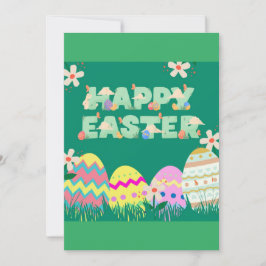 Eikaart voor kleurgroen easter feestdagenkaart