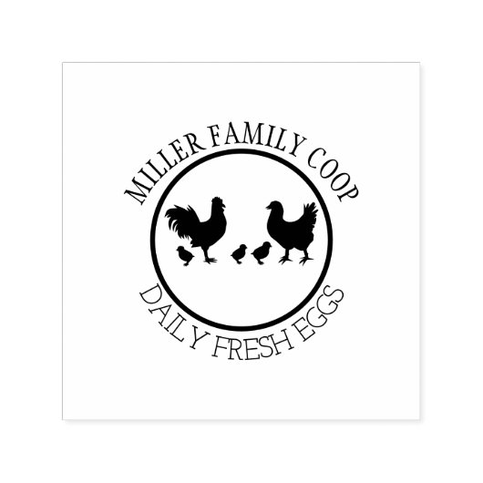 Eikarton Gepersonaliseerde Eikarton Etiket Boerder Zelfinktende Stempel (Design)