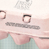 Eikarton VERPLICHTE INSTRUCTIES VOOR VEILIGE HANTE Rubberstempel