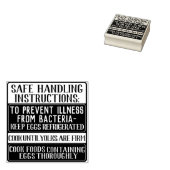 Eikarton VERPLICHTE VEILIGE BEHANDELINGSINSTRUCTIE Rubberstempel (Gestempeld)