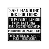 Eikarton VERPLICHTE VEILIGE BEHANDELINGSINSTRUCTIE Rubberstempel (Afrduk)