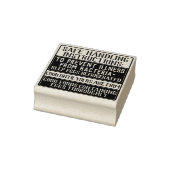 Eikarton VERPLICHTE VEILIGE BEHANDELINGSINSTRUCTIE Rubberstempel (Stempel)