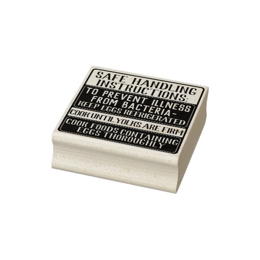 Eikarton VERPLICHTE VEILIGE BEHANDELINGSINSTRUCTIE Rubberstempel (Stempel)