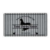 Eikartonetiket gegolfd kippenhok etiket (Voorkant)