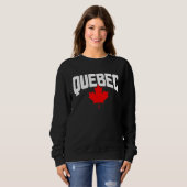 Eikeblad van Quebec Canada Canadese vlag trots Trui (Voorkant volledig)