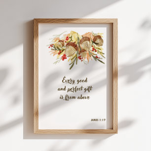 Eikel Bijbeltekst Christelijke Muur Kunst Poster
