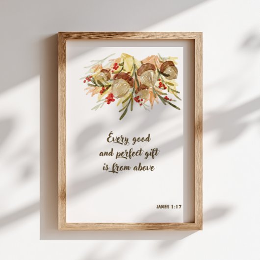 Eikel Bijbeltekst Christelijke Muur Kunst Poster