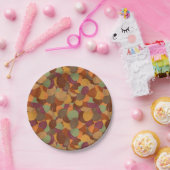 Eikel Camo Papieren Bordje (Feest)