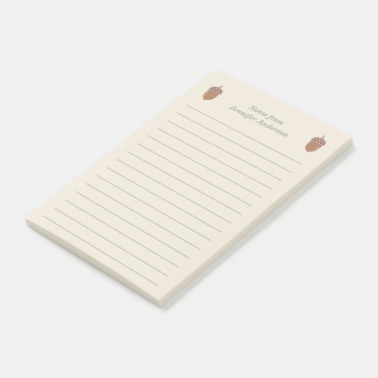 Eikel en Lijnen Post-it® Notes (Schuin)