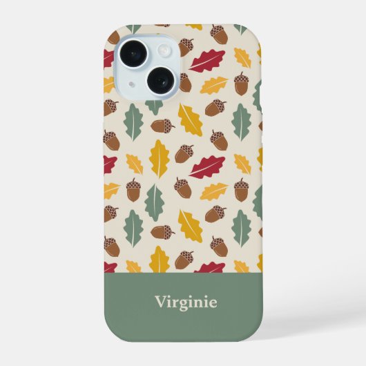Eikel & Herfstbladeren iPhone 15 Case (Achterkant)