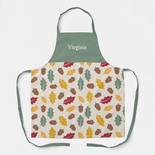 Eikel & Herfstbladeren Schort (Voorkant)