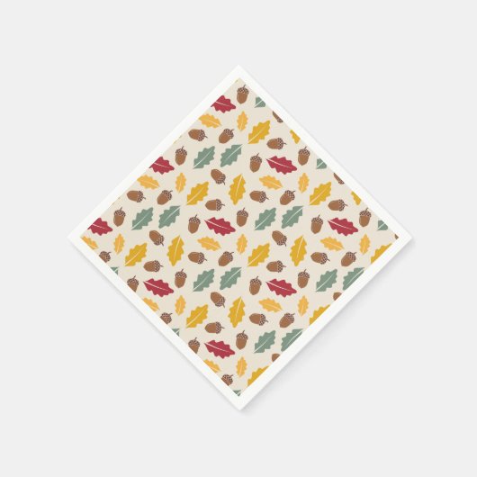 Eikel & Herfstbladeren Servet (Hoek)