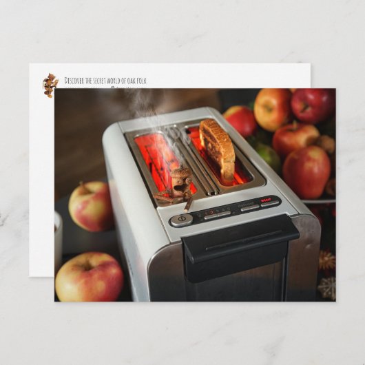 Eikel in de broodrooster briefkaart (Voorkant / Achterkant)