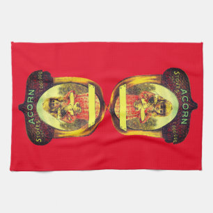  eikel kachel advertentie rood bruin theedoek