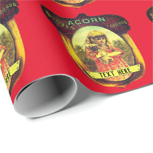 eikel kachel advertentie rood geel bruin cadeaupapier