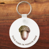 eikel met aangepaste tekst sleutelhanger (Voorkant)