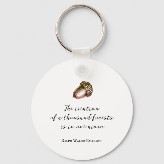 eikel met aangepaste tekst sleutelhanger (Achterkant)