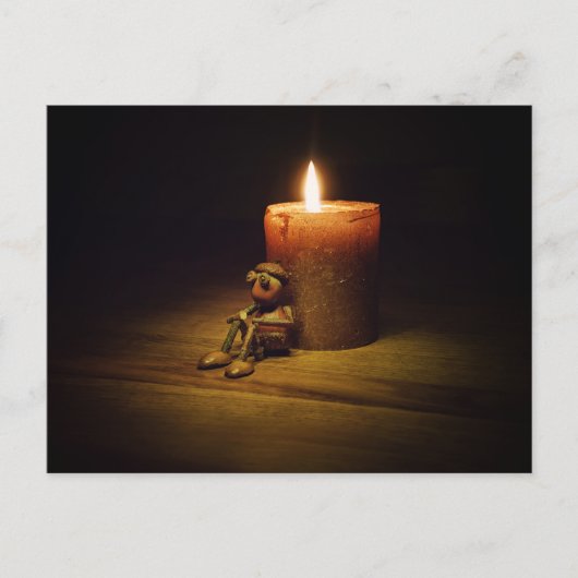 Eikel met de kaars briefkaart (Voorkant)