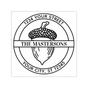 Eikel met familienaam initiële retouradres Rbn2 Zelfinktende Stempel