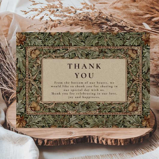  eikel rustieke bruiloft bedankkaart