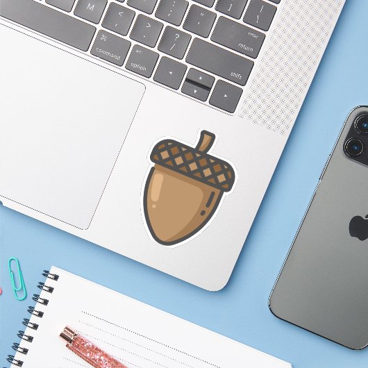 eikel sticker (Laptop met iPhone)