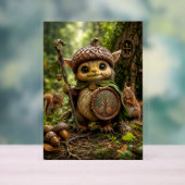 Eikelbewaker Schattig Bosmonster Acryl Bord (Neutraal)