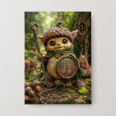 Eikelbewaker Schattig Bosmonster Button (Voorkant)