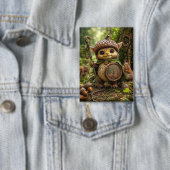 Eikelbewaker Schattig Bosmonster Button (Insitu)