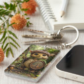 Eikelbewaker Schattig Bosmonster Sleutelhanger (Voorkant Rechts)