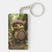 Eikelbewaker Schattig Bosmonster Sleutelhanger (achterkant)