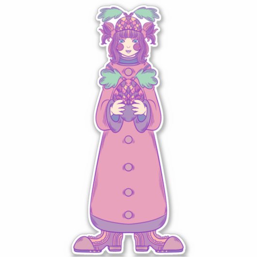 Eikelmeisje Sticker (Voorkant)