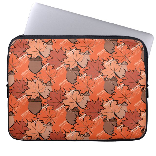 Eikels en bladeren II Laptop Sleeve (Voorkant)