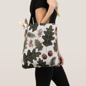 Eikels en bladeren Shopping Errand Canvas tas (Dichtbij)