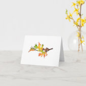 eikels en de herfstbladeren kaart (Gele Bloem)