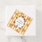 Eikels en Eekhoorn Herfst Plaids Baby shower Bedankjes Labels (In situ)