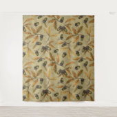 Eikels en eikenbladeren op ecru wandkleed (Voorkant)