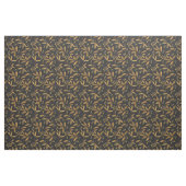 Eikels en eikenbladeren op zwart stof (Fat Quarter)
