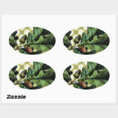 Eikels en Plaid Ovale Sticker (Vel)
