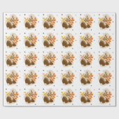 Eikels Herfst Autumn Wall Art Cadeaupapier (Vlak)