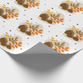 Eikels Herfst Autumn Wall Art Cadeaupapier (Hoek)