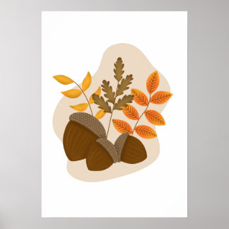 Eikels Herfst Autumn Wall Art Poster