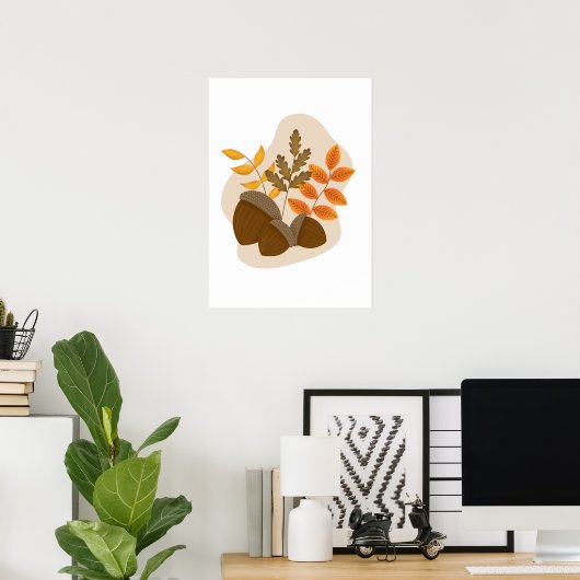 Eikels Herfst Autumn Wall Art Poster (Thuiskantoor)