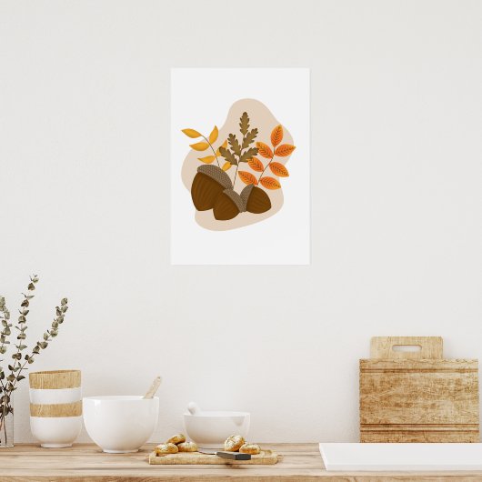 Eikels Herfst Autumn Wall Art Poster (Keuken)
