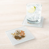 Eikels Herfst Herfst Glazen Onderzetter (Schuin)