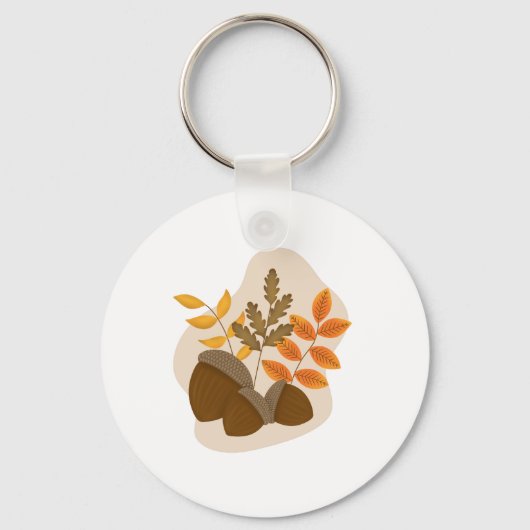 Eikels Herfst Herfst Sleutelhanger (Voorkant)