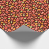 Eikels, herfstbladeren, bosbehang cadeaupapier (Hoek)