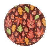 Eikels, herfstbladeren, bosbehang snijplank (Voorkant)