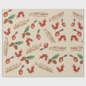 eikels, herfstbladeren, Herfst inpakpapier (Vlak)