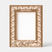 Eikels Konijn & Eekhoorn Bladerrand Gegraveerde Lijstjes (Voorkant)