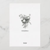 Eikels Konijn & Eekhoorn Foliage Rand Bruiloft Folie Uitnodiging (Achterkant)